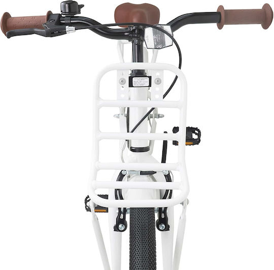 vidaXL Bicicletă Copii BMX Albă 20"