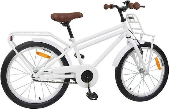 vidaXL Bicicletă Copii BMX Albă 20"