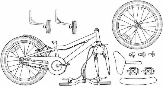 vidaXL 16" Kids' BMX Bicycle Pink