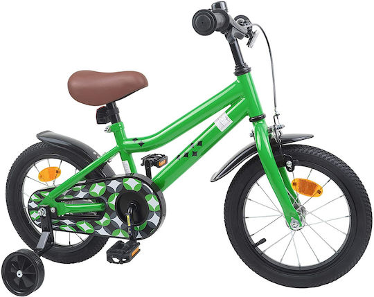 vidaXL 16" Детски Велосипед BMX Зелен