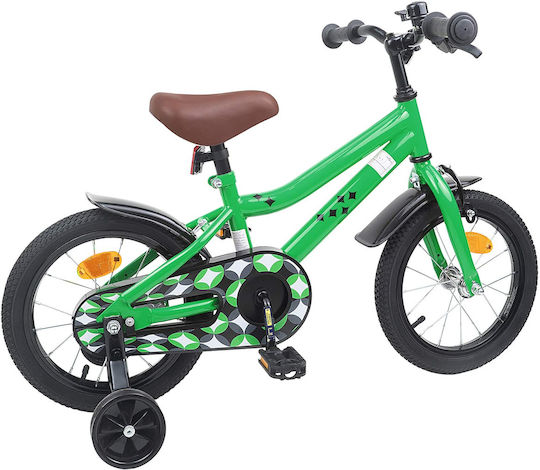 vidaXL 16" Детски Велосипед BMX Зелен