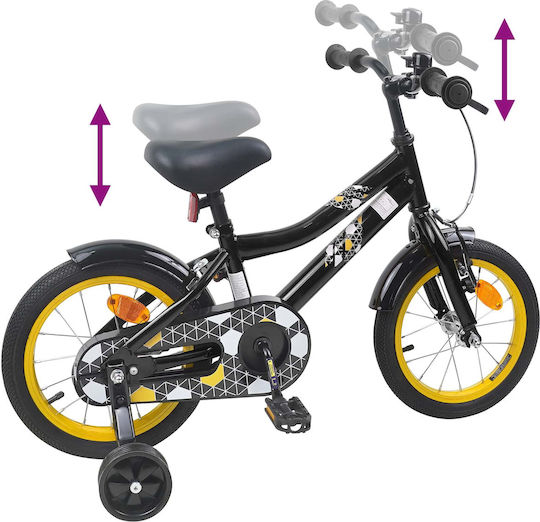 vidaXL 12" Детско Колело BMX Черно