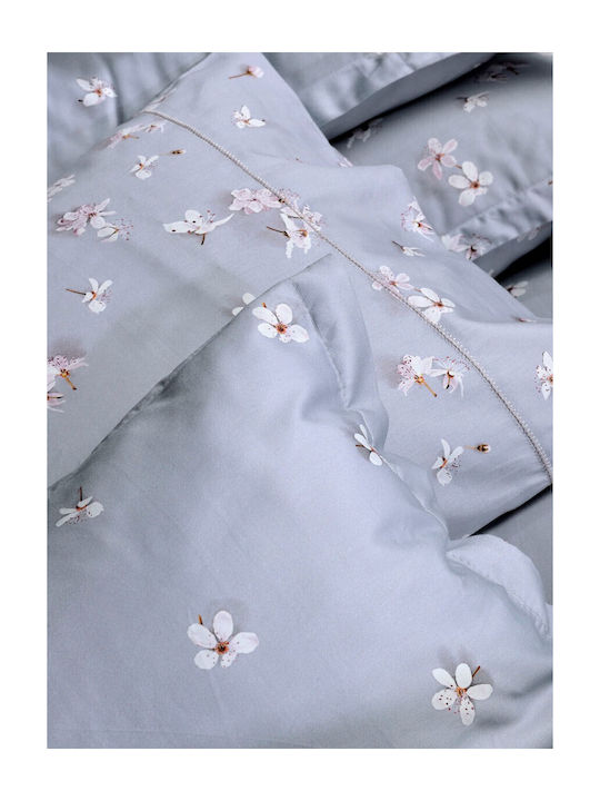 Down Town Home Jasmine Bed Sheets Set King Size 270x245cm White 4 Pieces
