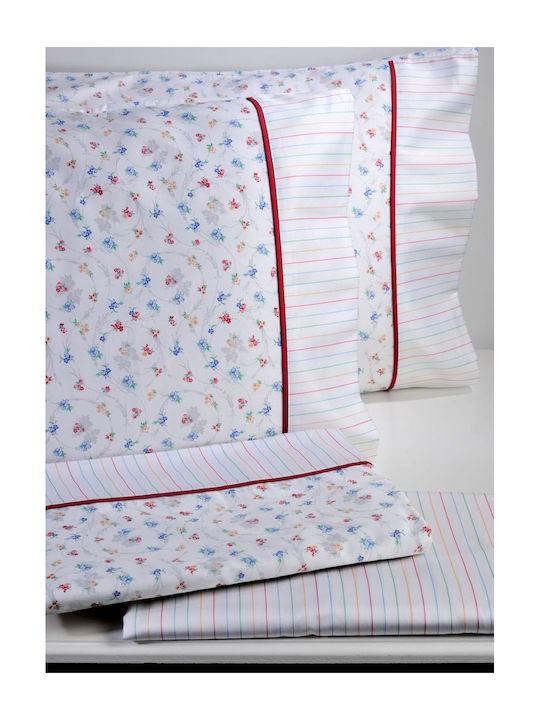 Down Town Home Alicia Bed Sheet Set King Size 270x245cm White (4pcs)