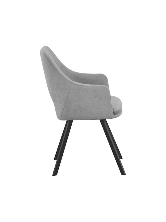 Nordo Ess- und Küchenstühle Metallisch Grau 2Stücke 56x58x85cm