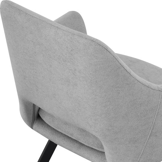 Nordo Ess- und Küchenstühle Metallisch Grau 2Stücke 56x58x85cm