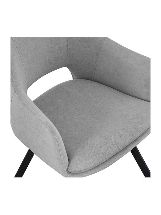 Nordo Ess- und Küchenstühle Metallisch Grau 2Stücke 56x58x85cm