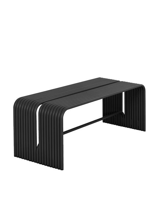 Intrepid Outdoor Bench Metallic Black 105.5x38x42cm