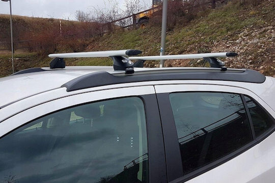 Amos Amos Autodachträger aus Aluminium für Ford Focus 2019 mit Dachträgerfüßen Silber