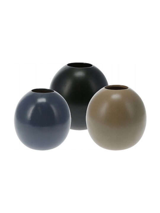Koopman Decorative Black Porcelain Vase 10xH12cm