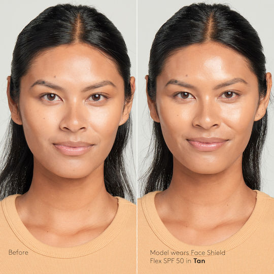 Colorescience Sunforgettable Total Protection Face Shield Flex Mineral Mineral Αδιάβροχη Αντηλιακή Κρέμα Προσώπου SPF50 με Χρώμα Tan 55ml