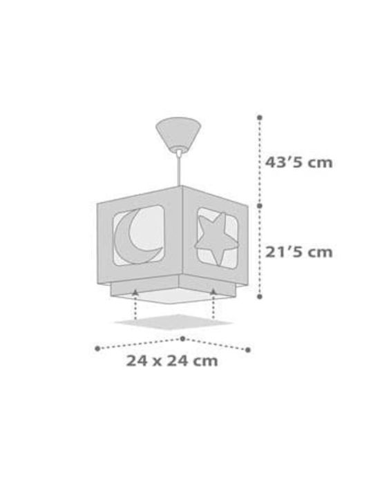 Ango Moonlight Single-Light Kids Ceiling Light Pendant Plastic E27 Green