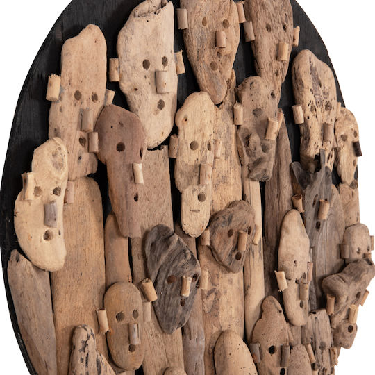 HomeMarkt Handmade Wall Decor Brown Wooden 62x62cm