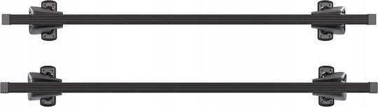Amos Steel Universal Car Roof Bars Renault Captur 5D 2013-2019 Set with Roof Rack Legs Black