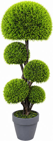 Artificial Decorative Topiary Tree 4 Spheres Pot 1.2m Green Plant Indoor & Outdoor