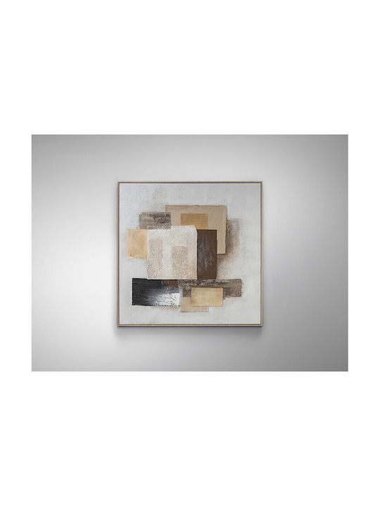 Πίνακας Acrylic 100x100 Capas Άσπρο Εκρού Καφέ Μαύρο Μπεζ Πολύχρωμο