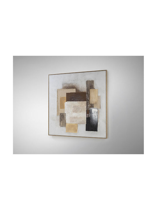 Πίνακας Acrylic 100x100 Capas Άσπρο Εκρού Καφέ Μαύρο Μπεζ Πολύχρωμο