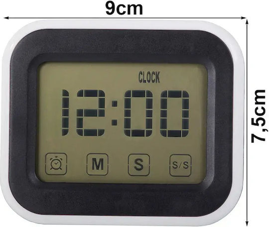 Verk Group Technoline Digital Tabletop Clock LCD with Alarm Clock Black