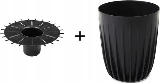 Lamela Kunststoff Blumentopf Schwarz