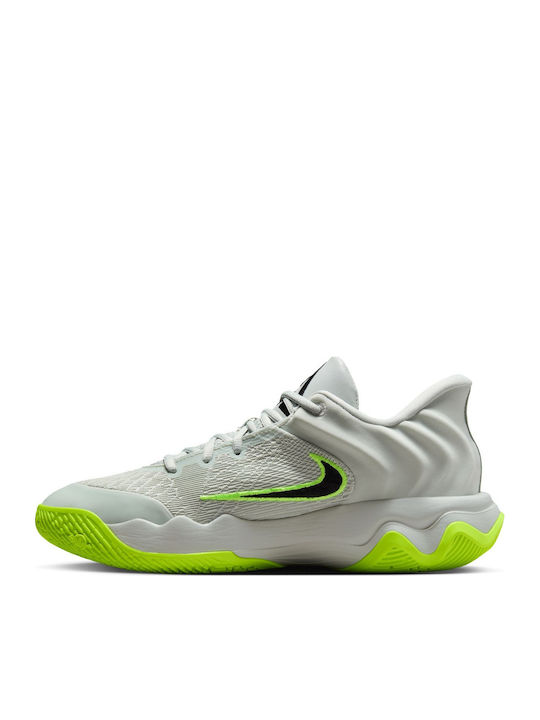 Giannis Immortality 4 Χαμηλά Μπασκετικά Παπούτσια Light Silver / Volt / Μαύρο