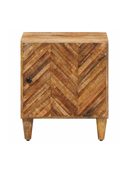Κομοδίνο από Μασίφ Ξύλο Καφέ 40x33.5x46cm