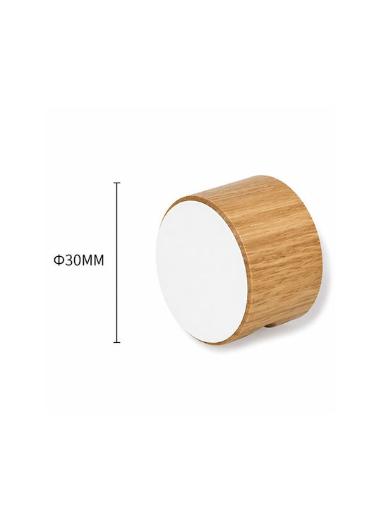 Finetto Buton Mobilier Din Lemn Alb Billie Φ20mm 273-UPR1093#20