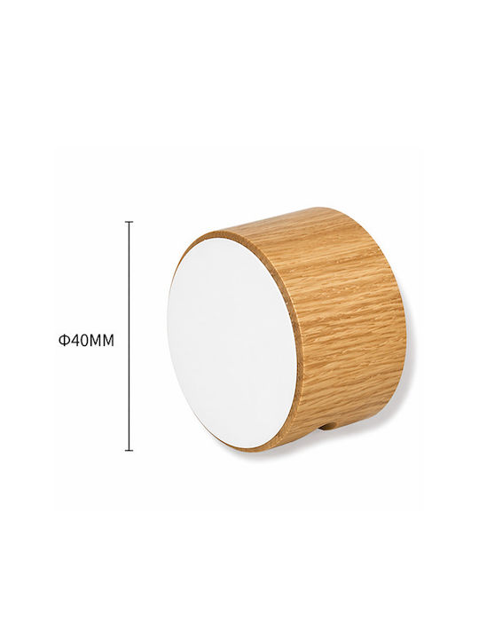Finetto Buton Mobilier Din Lemn Alb Billie Φ20mm 273-UPR1093#20