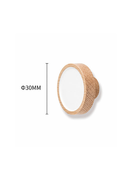 Finetto Möbelgriff aus Hölzernes Weiß F30mm 273-UPR0480#30