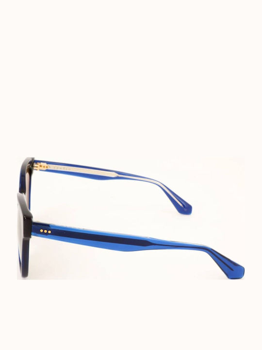 Sandro Unisex Γυαλιά Ηλίου με Μπλε Σκελετό και Καφέ Φακό
