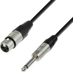 Adam Hall Cable XLR Female - 6.3mm Male Black 6m K4MFP0600