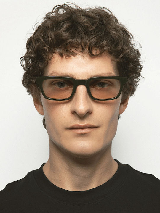 Kaleos Unisex Sunglasses with Black Horn-Rimmed Frame