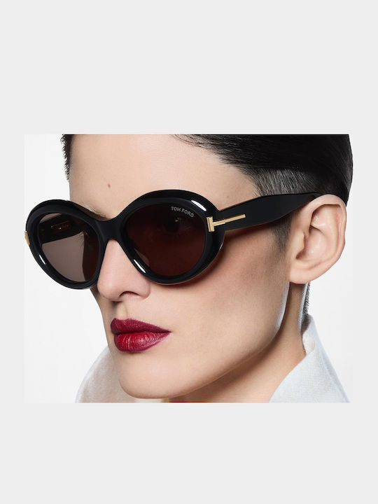 Tom Ford Icon Collection Ανδρικά Γυαλιά Ηλίου με Μαύρο Σκελετό και Γκρι Ντεγκραντέ Φακό TF1328 01A