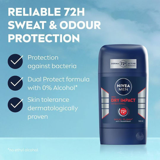 Nivea Dry Impact Αποσμητικό 72h σε Stick 50ml