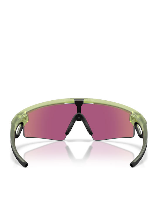 Oakley Sun Male Sunglasses with Green Horn-Rimmed Frame and Green Lens
