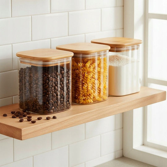 Vilde Glass Coffee Pasta Jar with Lid Transparent 750ml