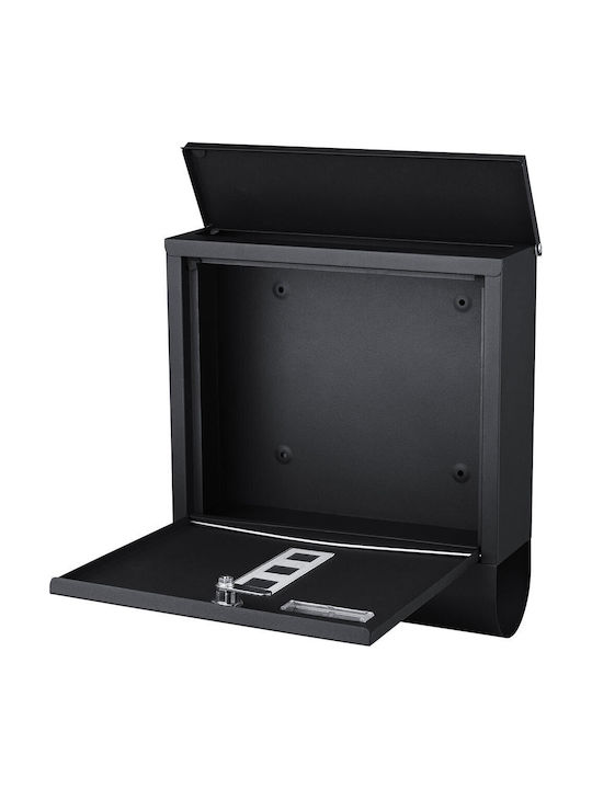 Bakaji Outdoor Mailbox Inox in Black Colour
