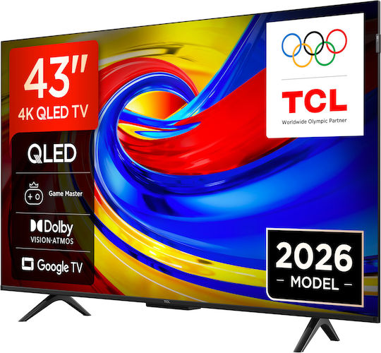 TCL Smart Τηλεόραση 43" 4K UHD QLED P7L HDR (2026) 43P7L