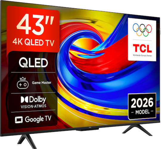 TCL Smart Τηλεόραση 43" 4K UHD QLED P7L HDR (2026) 43P7L