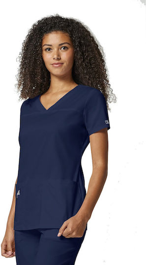 Cherokee Core Stretch Female Medical Blouse Navy Blue
