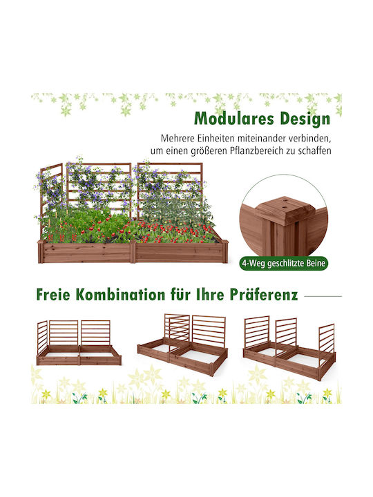 Costway Planter Box Din Lemn Maro Costway Planter Box Din Lemn Maro