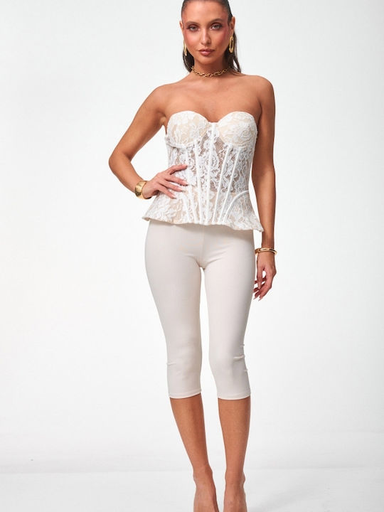 Women's Blouse Corset Top White