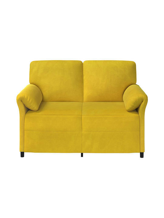 Canapea Cu Două Locuri Catifea Galbenă 138x83x95cm