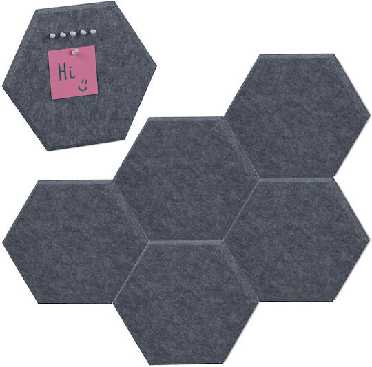 3D Wall Panels Grey 26x30x0.9cm 6 Pieces