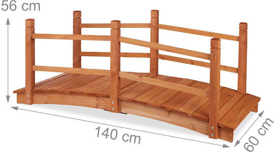 Дървени Парапети За Градински Мост Relaxdays 120x40x60см