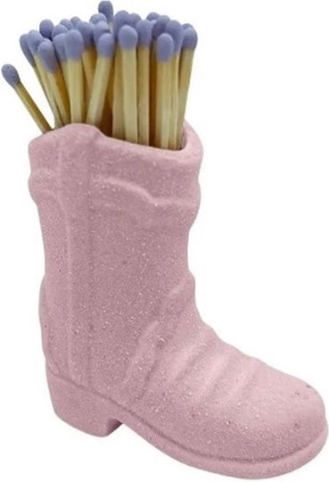 Pink Ceramic Matchstick Holder