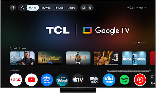TCL Smart Τηλεόραση 85" 4K UHD SQD-Mini LED C7L HDR (2026) 85C7L