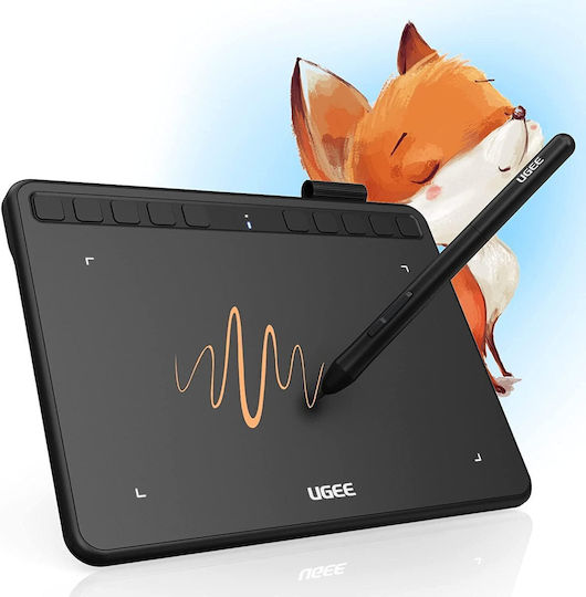 Ugee S640 Tabletă Grafică Pc Tabletă Digitală de Desen Stylus 8192 Niveluri Sensibilitate la Presiune 10 Taste Scurtătură Compatibil Windows Mac Linux Android