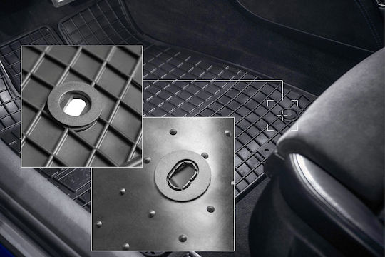 Rubber Car Mats Skoda Superb I Sedan 2001-2008 Black Fitted
