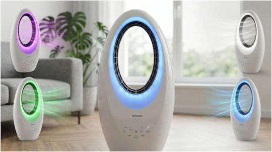 Savio AD-03 Ανεμιστήρας Χωρίς Πτερύγια 65W με Τηλεχειριστήριο Λευκός