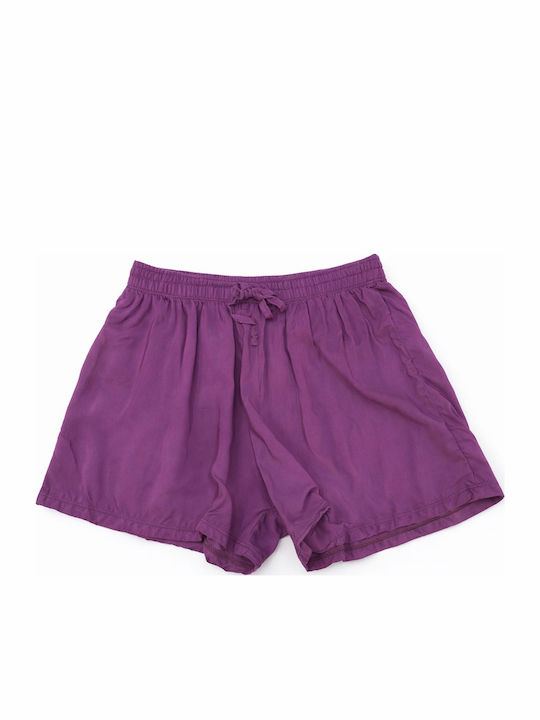 Bikini Set 3 Pieces Shorts Purple